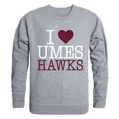 W Republic I Love Crewneck Sweatshirt Maryland Eastern Shore Hawks 552-337