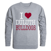 W Republic I Love Crewneck Sweatshirt Minnesota Duluth Bulldogs 552-344