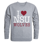 W Republic I Love Crewneck Sweatshirt Northern State University Wolves 552-355