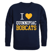 W Republic I Love Crewneck Sweatshirt Quinnipiac Bobcats 552-365