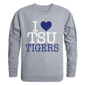 W Republic I Love Crewneck Sweatshirt Tennessee State University Tigers 552-390
