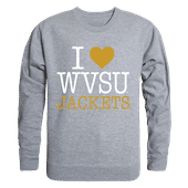 W Republic I Love Crewneck Sweatshirt West Virginia Mountaineers 552-404