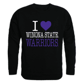 W Republic I Love Crewneck Sweatshirt Winona State Warriors 552-408
