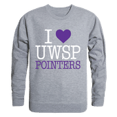 W Republic I Love Crewneck Sweatshirt Wisconsin Stevens Point Pointers 552-412