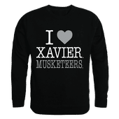 W Republic I Love Crewneck Sweatshirt Xavier Musketeers 552-417