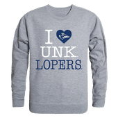 W Republic I Love Crewneck Sweatshirt Nebraska–Kearney Lopers 552-425