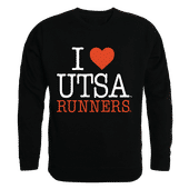 W Republic I Love Crewneck Sweatshirt Texas San Antonio Roadrunners 552-435