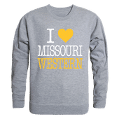 W Republic I Love Crewneck Sweatshirt Missouri Western State University Griffons 552-439