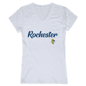 W Republic Women's Script Tee Shirt University Of Rochester Yellowjackets 555-146