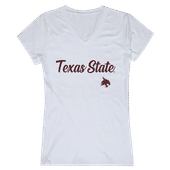 W Republic Women's Script Tee Shirt Texas State Bobcats 555-181