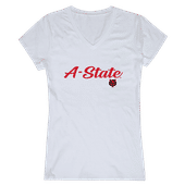 W Republic Women's Script Tee Shirt Arkansas State Red Wolves 555-211