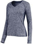 Holloway Ladies Electrify Coolcore Long Sleeve Tee 222770 NAVY HEATHER Primary