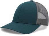 Pacific Headwear Low-Pro Trucker Cap P114 DARK TEAL/LT CHARCOAL/DARK TEAL Primary