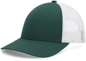 Pacific Headwear Low-Pro Trucker Cap P114 DARK GREEN/WHITE/DARK GREEN Primary