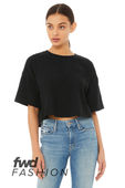 Bella+Canvas Womens Jersey Crop Tee 6482 BLACK Primary
