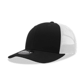 Decky Mid Prof 6Panel Cotton Trucker 6021 BLK/WHT Primary