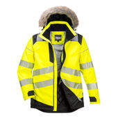 Portwest Pw3 Hi-Vis Parka Jacket PW369 YELLOW/BLACK Primary
