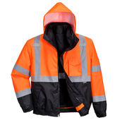 Portwest Hi-Vis 3In1 Premium Bomber Jacket US365 ORANGE BLACK Primary