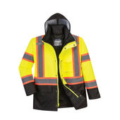 Portwest Hi-Vis Contrast Traffic Jacket US369 YELLOW/BLACK Primary