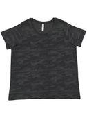 LAT Sportswear Ladies Curvy Fine Jersey Tee STORM CAMO Primary