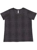LAT Sportswear Ladies Curvy Fine Jersey Tee BLACK REPTILE Primary