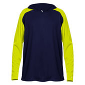 Badger Breakout Hood Tee 423500 NAVY/SAFETY YELLOW Primary