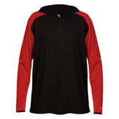 Badger Breakout Hood Tee 423500 BLACK/RED Primary