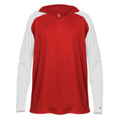 Badger Breakout Hood Tee 423500 RED/WHITE Primary