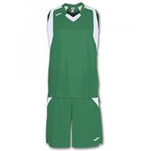 Joma Mens Basketball Set Final Sleeveless 101115 GREEN-WHITE Primary