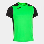 Joma Mens/Boys Record II Short Sleeve Tshirt 102223 GREEN FLUOR-BLACK Primary