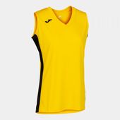 Joma Womens/Girls Cancha III Tshirt Sleeveless 901129 YELLOW-BLACK Primary