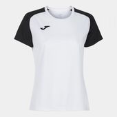 Joma Womens Academy IV Short Sleeve Tshirt 901335 WHITE-BLACK Primary