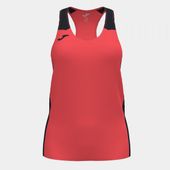 Joma Womens Record II Tank Top 901396 FLUORESCENT CORAL-BLACK Primary