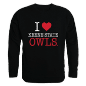 W Republic I Love Crewneck Keene St College Owls 552-453