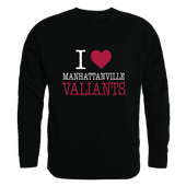 W Republic I Love Crewneck Manhattanville College Valiants 552-454