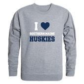 W Republic I Love Crewneck Southern Maine Huskies 552-459