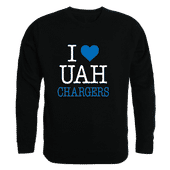 W Republic I Love Crewneck University Of Alabama At Huntsville Chargers 552-495