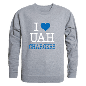W Republic I Love Crewneck University Of Alabama At Huntsville Chargers 552-495
