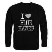 W Republic I Love Crewneck Dickinson State Blue Hawks 552-514