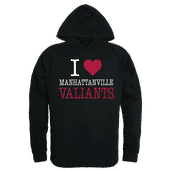W Republic I Love Hoodie Manhattanville College Valiants 553-454