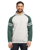 Jerzees Unisex Nublend Varsity Color-Block Hooded Sweatshirt 97CR OAT HTH/ F GN HT Primary