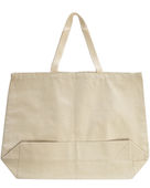 Oad Jumbo 12 Oz Gusseted Tote OAD108 NATURAL Primary