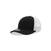 Decky Youth 6 Panel Mid Profile Structured Cotton Trucker 5019 BLACK/WHITE Primary