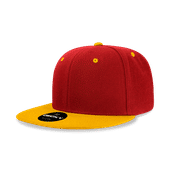 Decky 6 Panel High Profile Structured Acrylic/Polyester Snapback 6020 CARDINAL/GOLD Primary