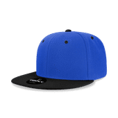 Decky 6 Panel High Profile Structured Acrylic/Polyester Snapback 6020 ROYAL/BLACK Primary