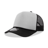 Decky 5 Panel Mid Profile Structured Foam Trucker 6025 BLK/GRY/BLK Primary