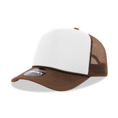 Decky 5 Panel Mid Profile Structured Foam Trucker 6025 BRN/WHT/BRN Primary