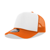Decky 5 Panel Mid Profile Structured Foam Trucker 6025 ORN/WHT/ORN Primary