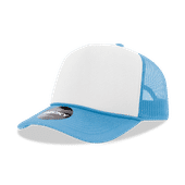 Decky 5 Panel Mid Profile Structured Foam Trucker 6025 SKY/WHT/SKY Primary