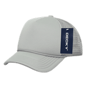 Decky Youth 5 Panel Mid Profile Structured Foam Trucker 7010 GREY Primary
